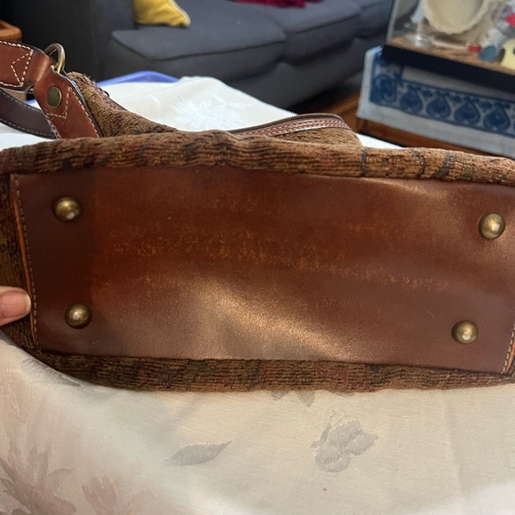 Fossil Issued by 1954 #75082 Crossbody Hobo Bag Brown & Black Womens - Picture 6 of 7